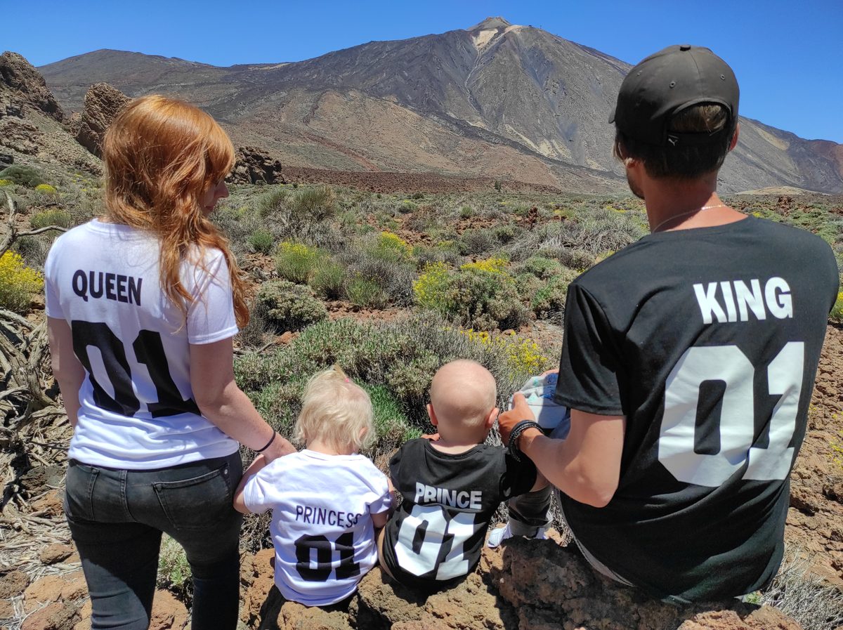 Unsere Familie am Teide auf Teneriffa
